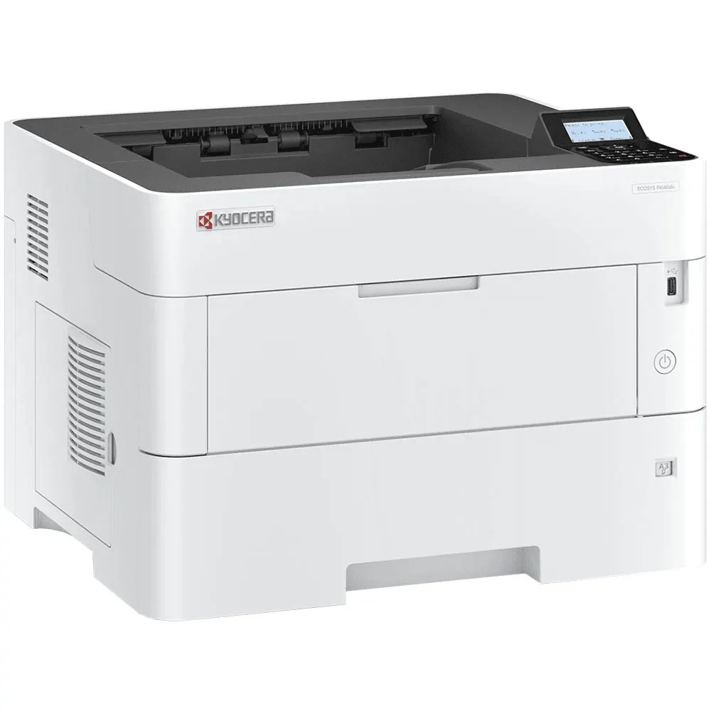 Принтер Kyocera Принтер лазерный ECOSYS P4140dn (A3), монохромный, 1200x1200 dpi, 40/22 ppm (A4/A3), 512 MB, 1.2 GHz, tray 100+500 sheets, USB+Ethernet, Duplex, LCD, drum 500k, starter toner 7.5k (1102Y43NL1)