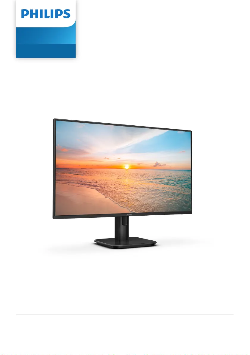 Монитор PHILIPS жидкокристаллический 24E1N1200A/01 Монитор LCD 23.8'' 16:9 1920х1080(FHD) IPS, Flat screen, nonGLARE, 120 Hz, 300 cd/m2, H178°/V178°, 1500:1, 16.7M, 4ms, VGA, HDMI, DP, Tilt, 3Y, чёрная