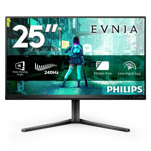 Монитор PHILIPS жидкокристаллический 25M2N3200W/01 LCD 25'' 16:9 1920х1080(FHD) VA, nonGLARE, 240 Hz, 300 cd/m2, H178°/V178°, 3000:1, 16.7M, 1ms, 2xHDMI, DP, Height adj, Pivot, Tilt, Swivel, Grey