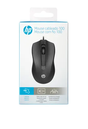 Мышь HP 100 чёрная WRD Mouse (6VY96AA)
