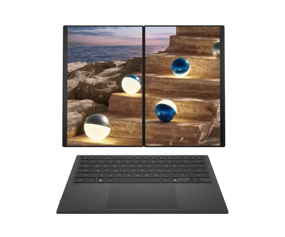 Ноутбук ASUS 90NB16V1-M00WS0 Zenbook DUO UX8407AA-SN046W 14" 3K (2880 x 1800) Touch OLED 144Hz / Intel Core Ultra 9 386H up to 4.9GHz (16C) / 32GB…