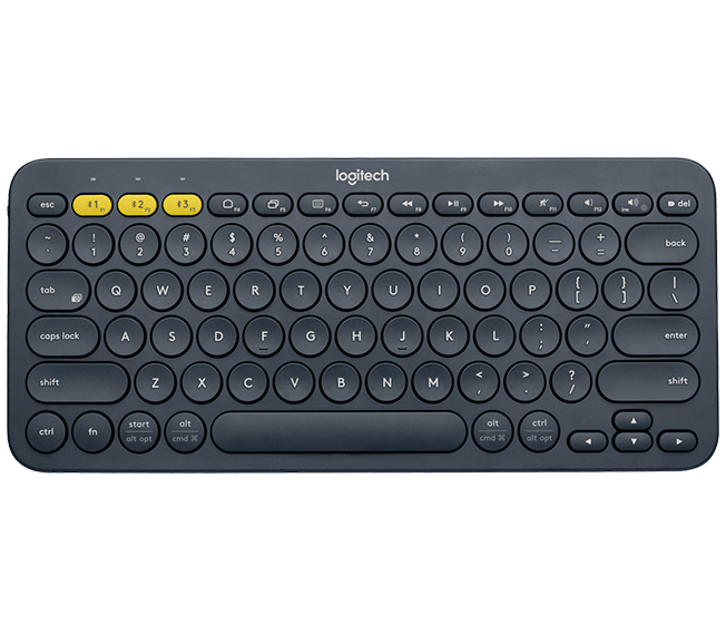 Клавиатура Logitech беспроводная Logitech K380 (DARK GREY, Multi-Device, Bluetooth Classic (3.0), 2 батарейки типа ААА) (M/N: Y-R0056) (920-007584)
