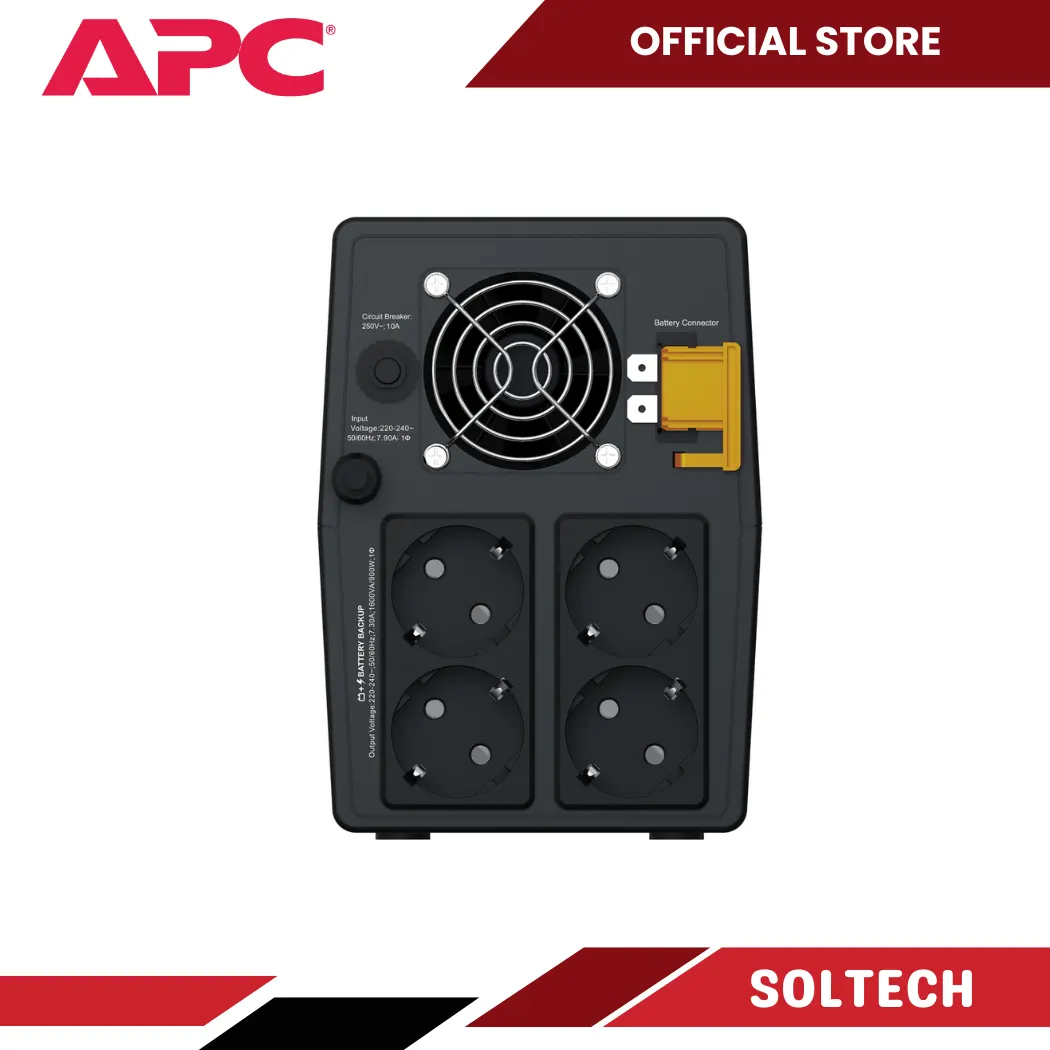 ИБП APC BVG1600I-GR 230V, AVR, 4 Schuko Sockets (BVG1600I-GR)