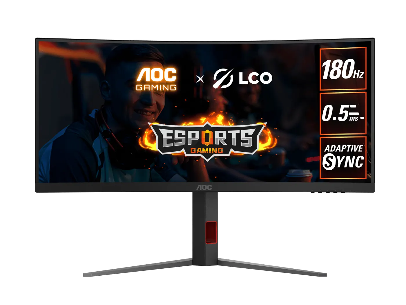 Монитор AOC жидкокристаллический CU34G4/01 Монитор LCD 34'' 21:9 3440x1440(UWQHD) VA, Curved, nonGLARE, nonTOUCH, 180 Hz, 300cd/m2, H178°/V178°, 2500:1, 80M:1, 1ms, HDMI, DP, Tilt, 3Y, чёрная