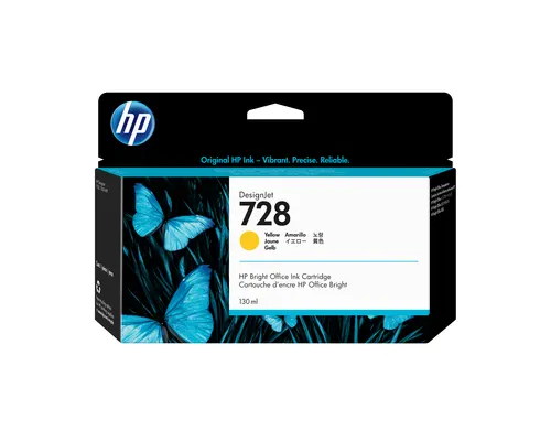 Картридж HP 728 130-ml Yellow DesignJet Ink Cartridge (F9J65A)