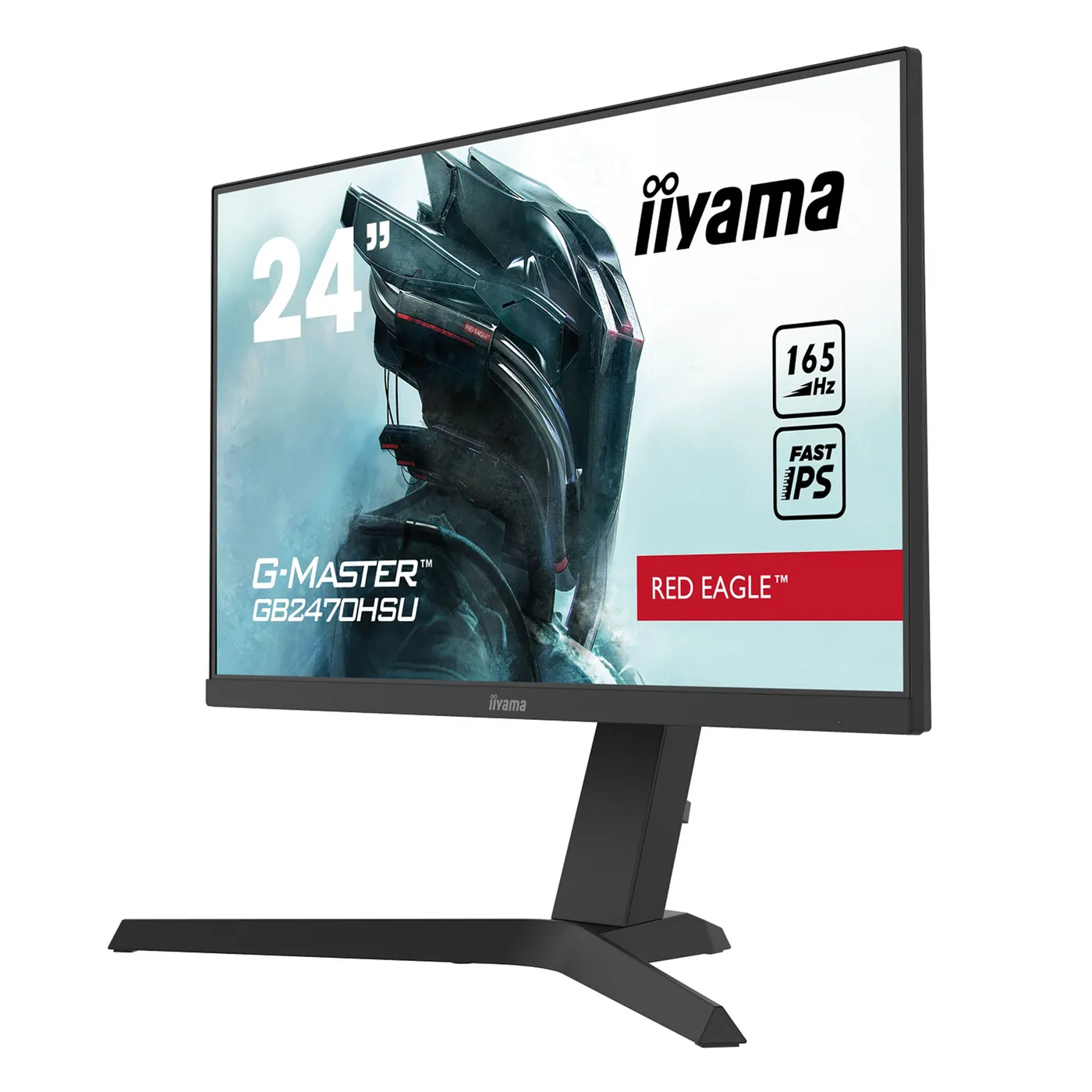 Монитор IIYAMA LCD 24'' 16:9 1920х1080(FHD) IPS, nonGLARE, 195 Hz, 250cd/m2, H178°/V178°, 1000:1, 80M:1, 16.7M, 0,8 ms, HDMI, DP, USB-Hub, Height adj, Tilt, Swivel, Speakers, 1Y, чёрная (GB2470HSU-B5 A)