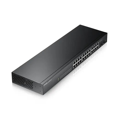 Коммутатор ZyXEL Smart L2 Gigabit Switch GS1900-24, 24xRJ-45: 1G, 2xSFP, rack 19", fanless (GS1900-24-EU0102F)
