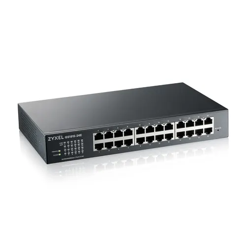 Коммутатор ZyXEL Smart L2 Gigabit Switch NebulaFlex GS1915-24E, 24xRJ-45: 1G, rack 19", fanless (GS1915-24E-EU0101F)