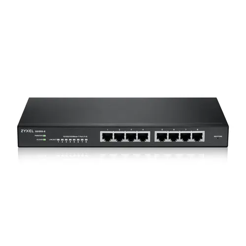 Коммутатор ZyXEL Smart L2 Gigabit Switch NebulaFlex GS1915-8, 8xRJ-45: 1G, desktop, fanless (GS1915-8-EU0101F)