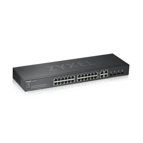 Коммутатор ZyXEL Smart L2 Gigabit Switch NebulaFlex GS1920-24v2, 24xRJ-45: 1G, 4xCombo (SFP/RJ-45), rack 19", fanless (GS1920-24V2-EU0101F)
