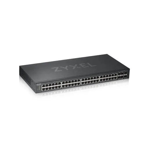 Коммутатор ZyXEL Smart L2 Gigabit Switch NebulaFlex GS1920-48v2, 44xRJ-45: 1G, 4xCombo (SFP/RJ-45), 2xSFP, rack 19" (GS1920-48V2-EU0101F)