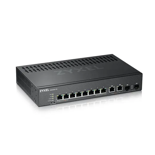 Коммутатор ZyXEL L2 Gigabit Switch NebulaFlex Pro GS2220-10, 8xRJ-45: 1G, 2xCombo (SFP/RJ-45), rack 19", fanless (GS2220-10-EU0101F)