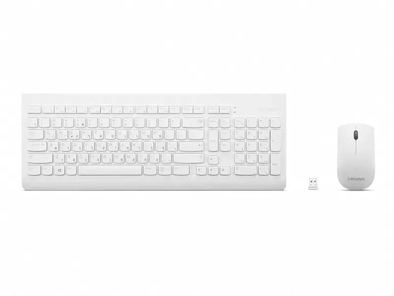 Клавиатура Lenovo и мышь 510 Wireless Combo Keyboard & Mouse белая (GX31F38001)