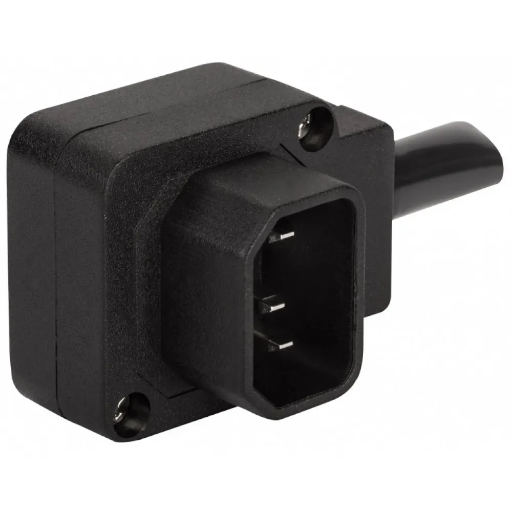 Вилка IEC 60320 C13, 10A, 250V, прямая, разборная, черная