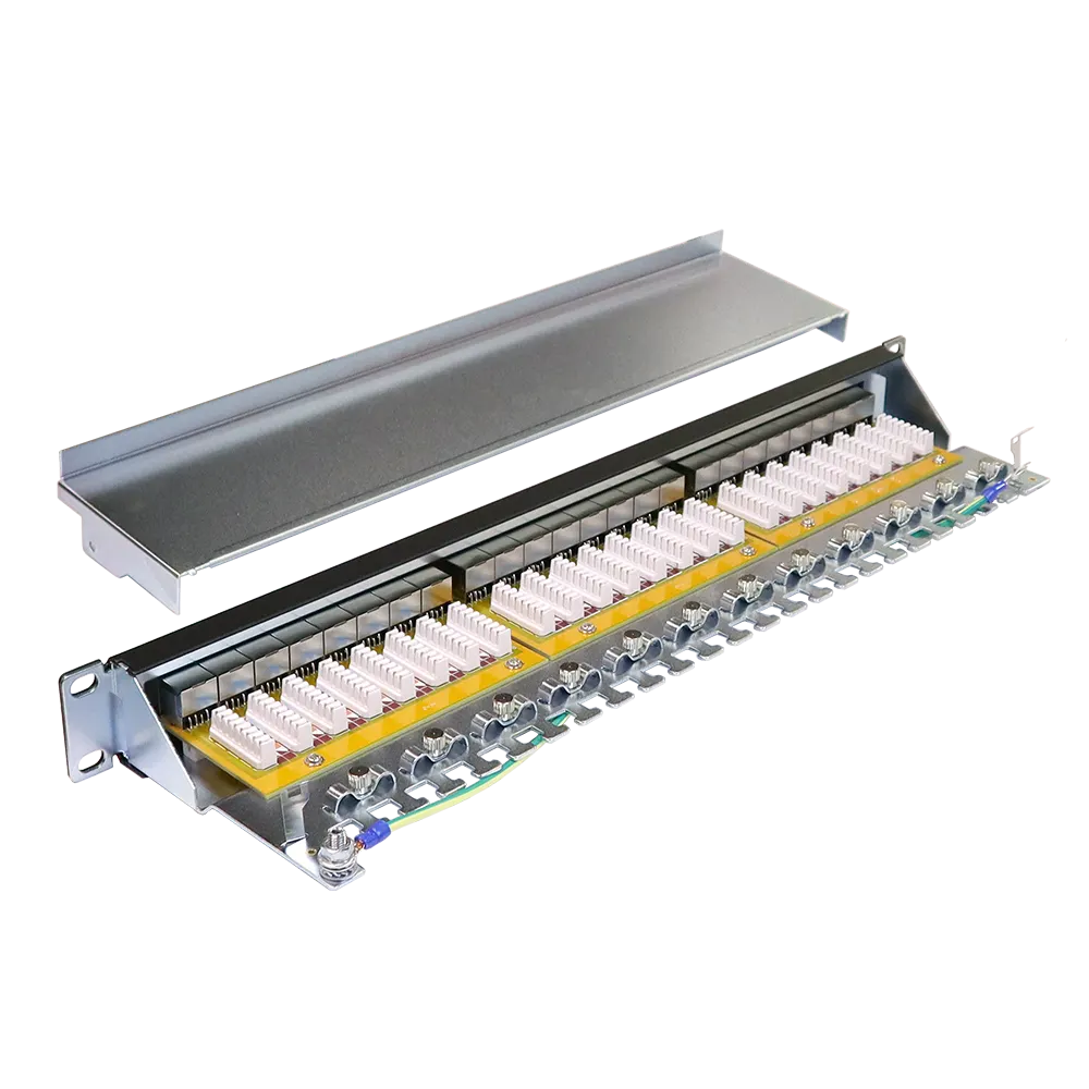 Патч-панель 19", 24 порта RJ45, экранированная, кат.6, 1U