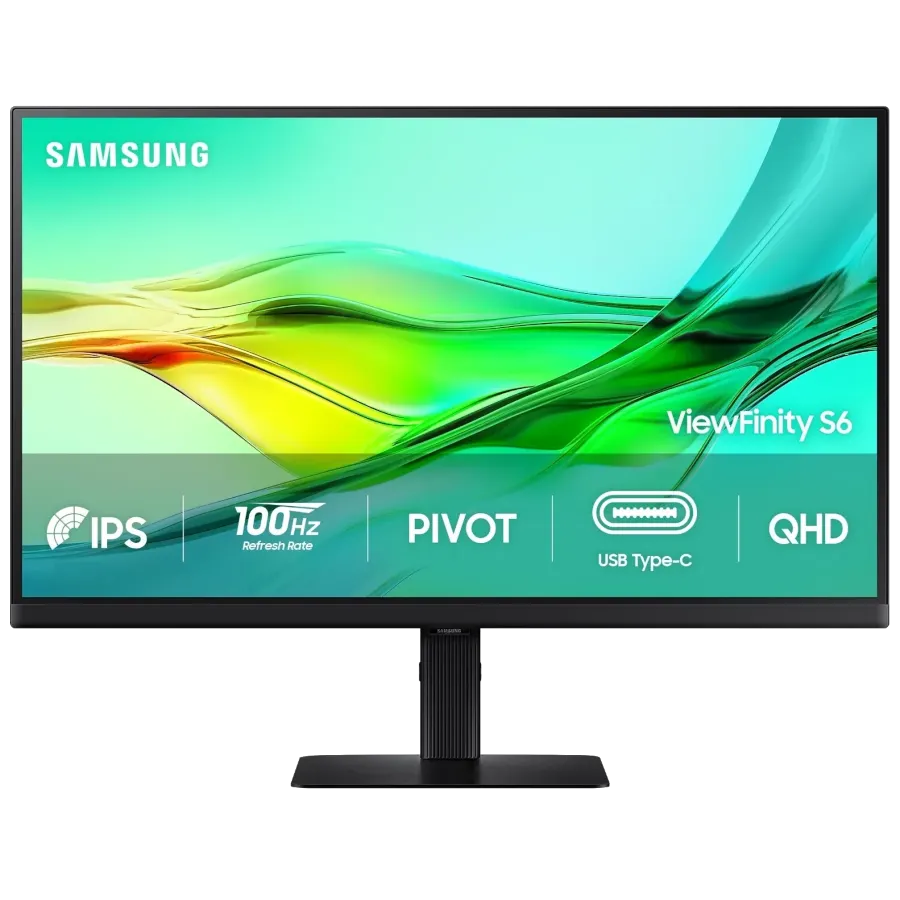 Монитор SAMSUNG жидкокристаллический LS27D604UAIXCI 27'' 16:9 2560х1440(WQHD) IPS, nonGLARE, 100 Hz, HDMI, DP, чёрная