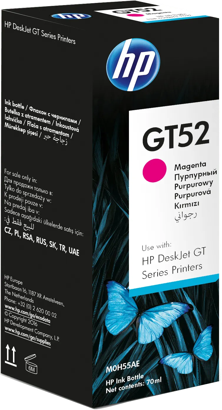 Картридж HP GT52 Magenta оригинальный контейнер с чернилами (M0H55AE)