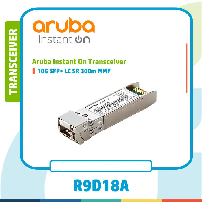 Трансивер HPE Aruba Instant On 10G SFP+ LC SR 300m OM3 MMF Transceiver (R9D18A)
