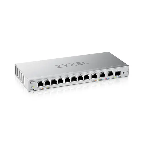 Коммутатор ZyXEL Web-managed Multi-Gigabit Switch XGS1250-12, 8xRJ-45: 1G, 3xRJ-45: 1/2.5/5/10G, 1xSFP+, desktop, fanless (XGS1250-12-ZZ0102F)