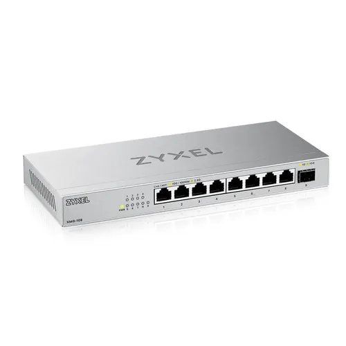 Коммутатор ZyXEL Unmanaged Multi-Gigabit Switch XMG-108, 8xRJ-45: 1/2.5G, 1xSFP+, desktop, fanless (XMG-108-ZZ0101F)